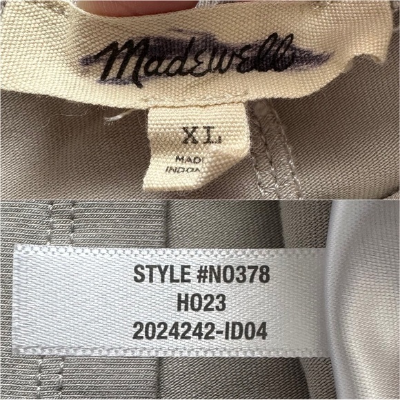 Madewell Top Funnelneck Cropped Muscle Tee Modal Blend Light Gray XL - Picture 6 of 10